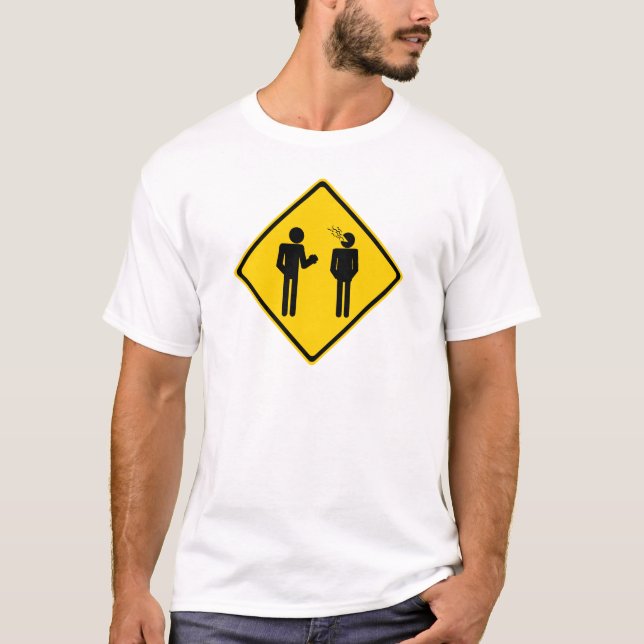 Burp-Verkehrsschild T-Shirt (Vorderseite)