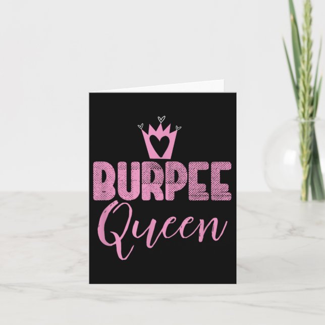 Burpee Queen Funny Sy Workout Motivation Gym Lover Karte (Vorderseite)