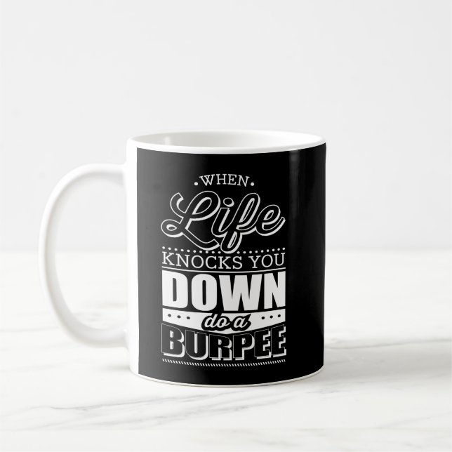 Burpees Fitness-Turnhalleworkout-Inspiration Kaffeetasse (Links)
