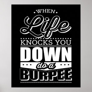 Burpees Fitness-Turnhalleworkout-Inspiration Poster