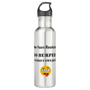 Burpees, ohne zu schwören - Crossfit-inspiriert Edelstahlflasche