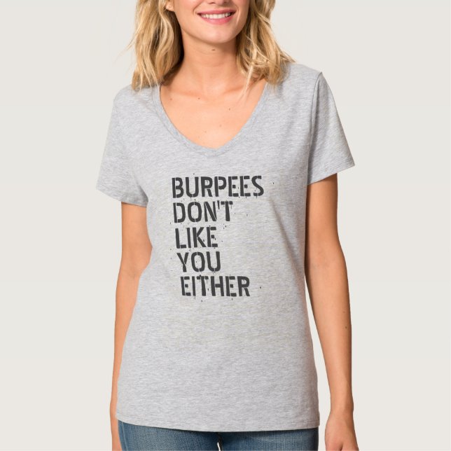 Burpees Women's Hanes Nano V-Neck T - Shirt (Vorderseite)