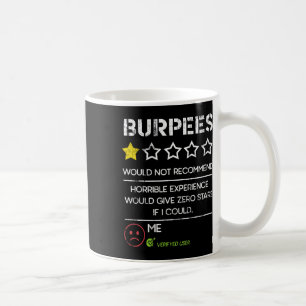 Burpees würden null Sterne nicht empfehlen Lustige Kaffeetasse