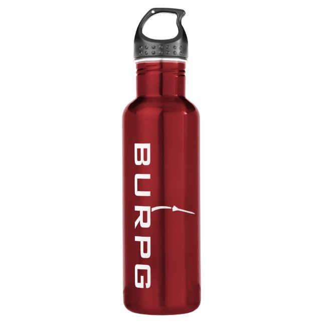 BURPG rotes Wasser-Flasche (24oz) Edelstahlflasche (Vorderseite)