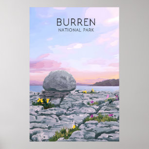 Burren Nationalpark Irland Reiseplakat Poster