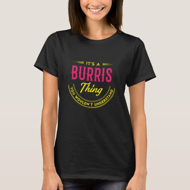 BURRIS Name, BURRIS Familienname Wappen T-Shirt (Vorderseite)