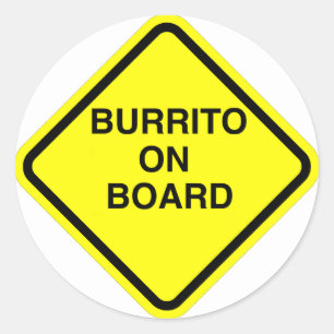 Burrito-Aufkleber Runder Aufkleber