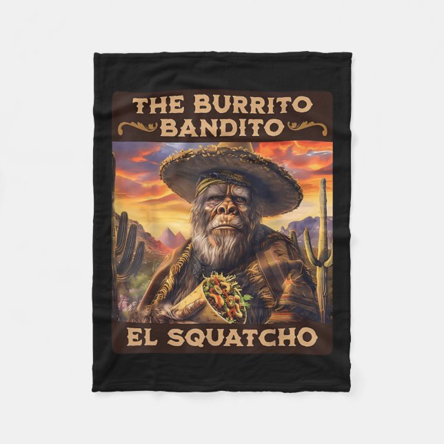 Burrito Bandito El Squatcho Fleecedecke (Vorderseite)