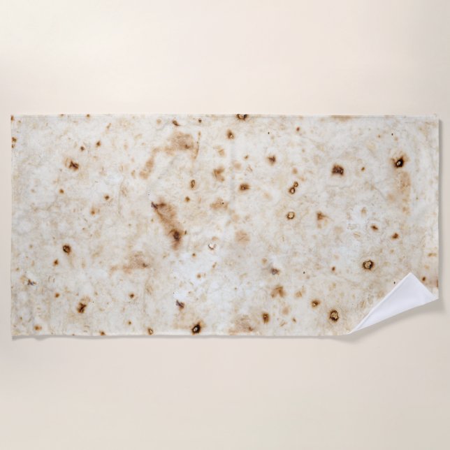 Burrito Blanket Floor Tortilla Taco Fast Food Wrap Strandtuch (Vorderseite)