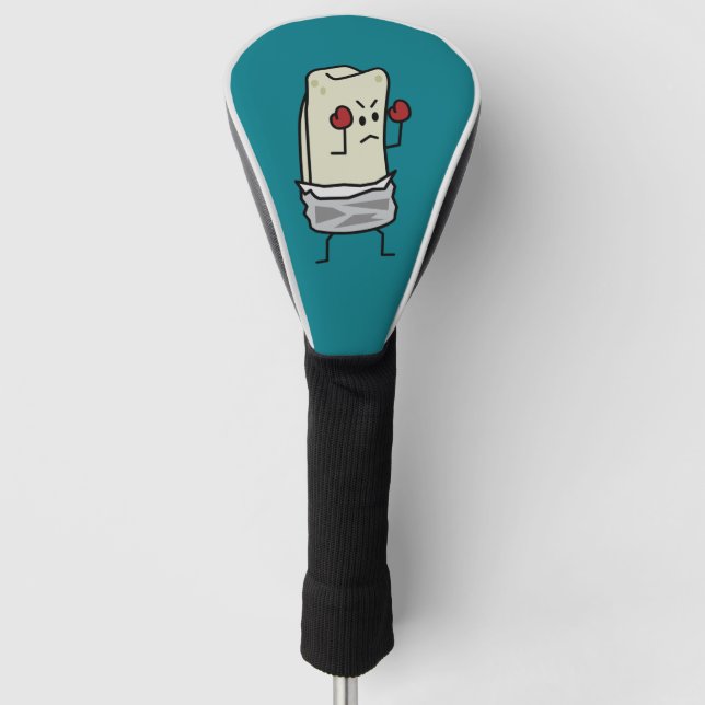 Burrito-Boxer-Kämpfer mit roten Boxhandschuhen Golf Headcover (Vorderseite)