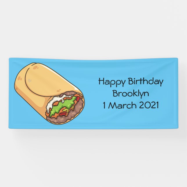 Burrito-Cartoon-Abbildung Banner (Horizontal)