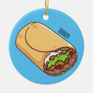 Burrito-Cartoon-Abbildung Keramik Ornament