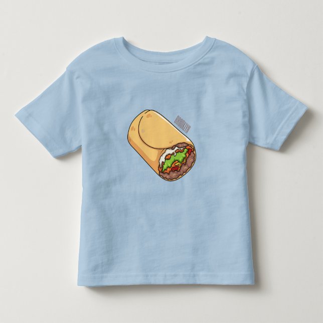 Burrito-Cartoon-Abbildung Kleinkind T-shirt (Vorderseite)