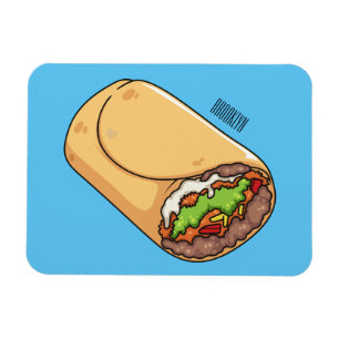 Burrito-Cartoon-Abbildung Magnet