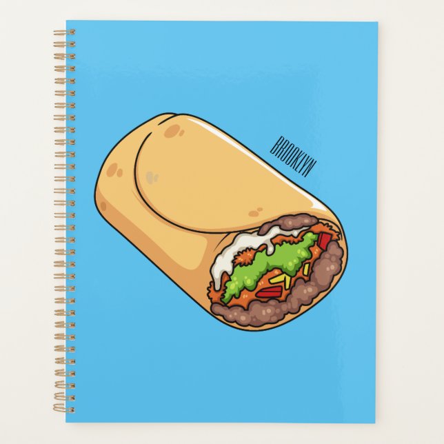 Burrito-Cartoon-Abbildung Planer (Vorderseite)