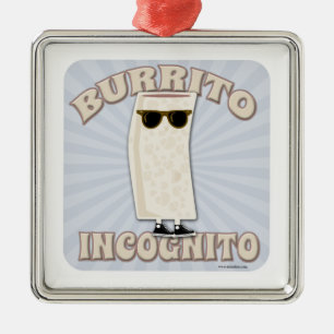 Burrito inkognito silbernes ornament