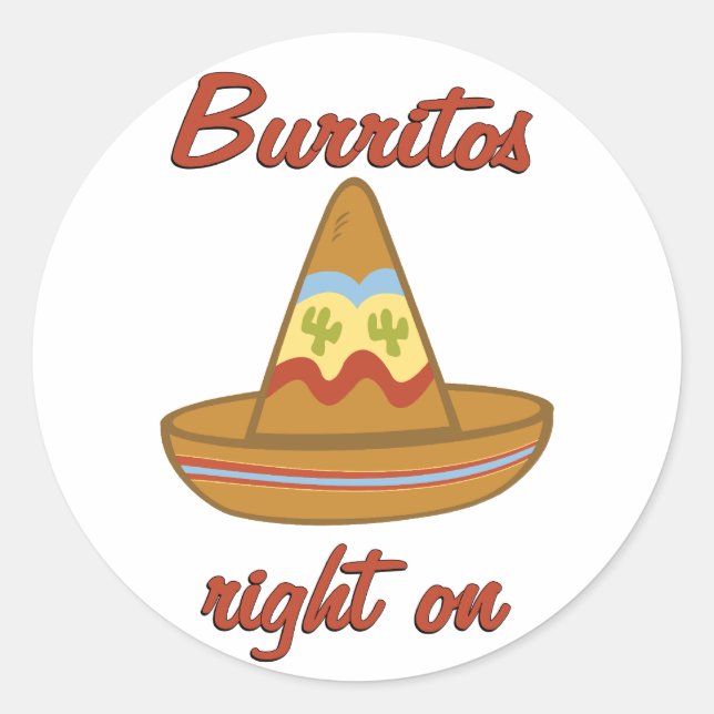 Burritos direkt runder aufkleber (Vorderseite)