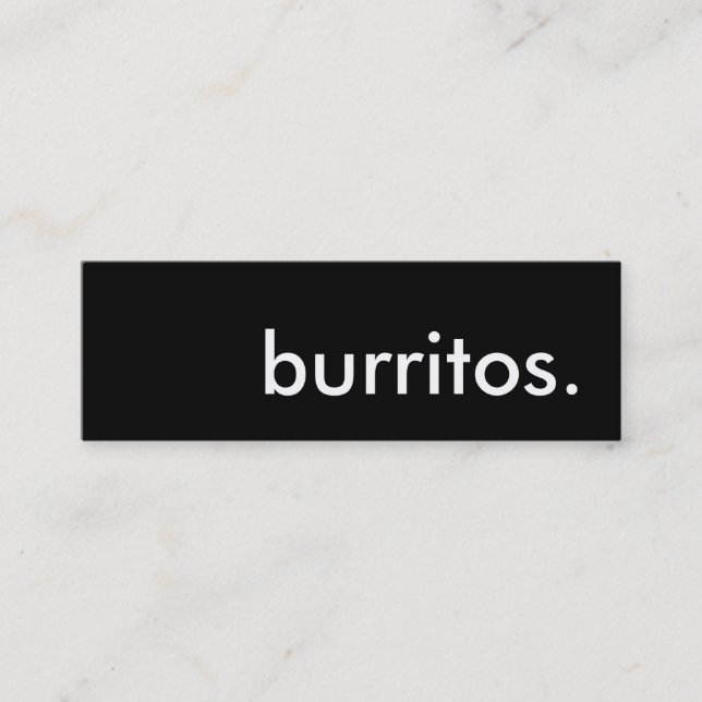 Burritos. LoyalitätsLochkarte Treuekarte (Vorderseite)