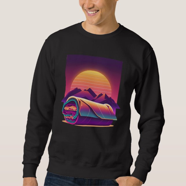 Burritos Synthwave 80s Retrowave Aesthetic  1 Sweatshirt (Vorderseite)