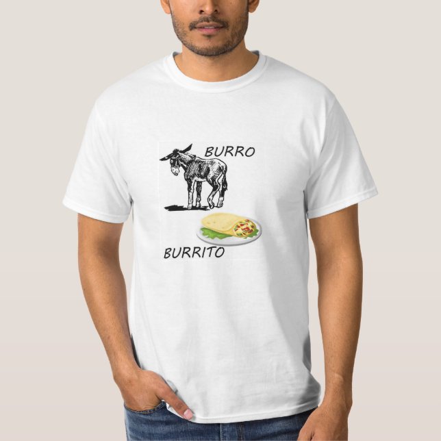 Burro gegen Burrito T-Shirt (Vorderseite)