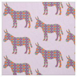 Burro im bunten Muster Stoff