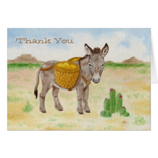 Burro mit Korb danken Ihnen notecard Karte