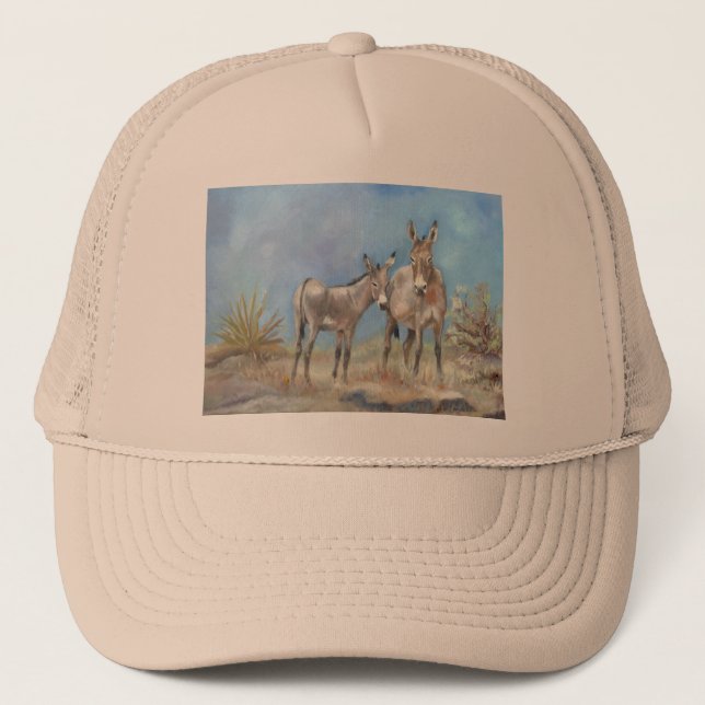 Burros d'Oatman sur le casquette de camionneur (Devant)