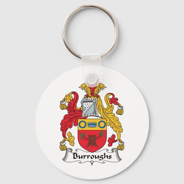 Burroughs-Familienwappen Schlüsselanhänger (Vorderseite)