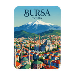 Bursa Skyline Türkei Magnet