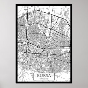 Bursa Türkei Karte Poster