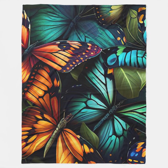  Burst–Butterflies in Motion Fleecedecke (Vorderseite)