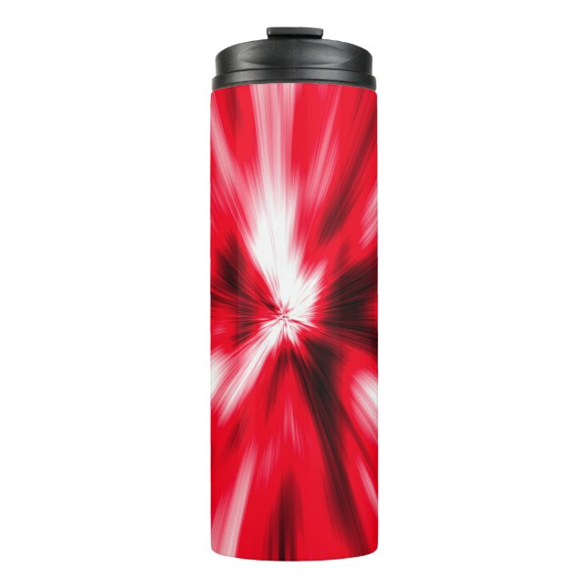Burst-Gefärbte Krawatte der roten Liebe anpassen Thermosbecher (Vorderseite)