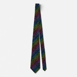 Bürsten-Anschlag-Regenbogen-gestreiftes schwarzes Krawatte
