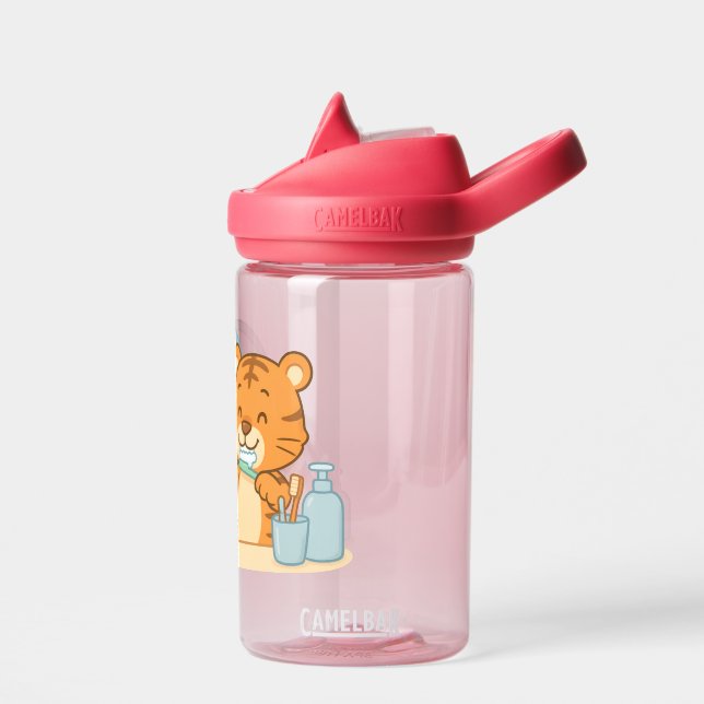 Bürsten Tiger - Niedlicher Morgenablauf Trinkflasche (Links)