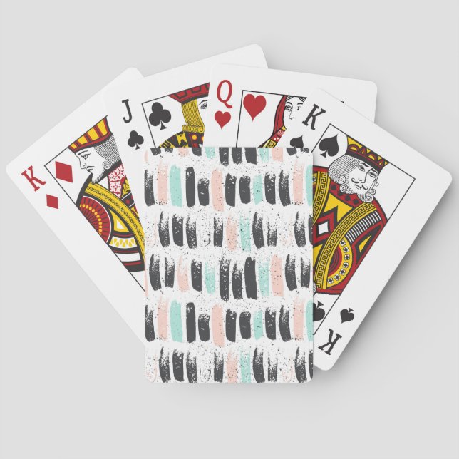 Bürsten u. Tinten-Anschlag-Muster Spielkarten (Rückseite)