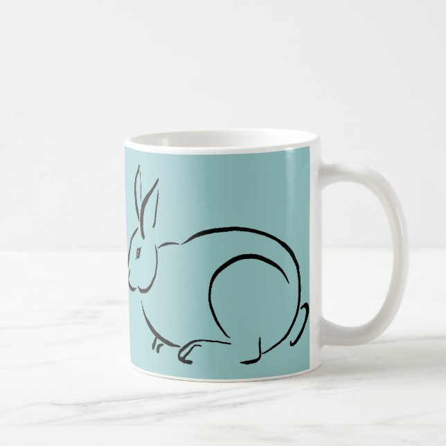 Bürstenanschlagkaninchen Kaffeetasse (Rechts)