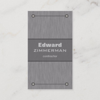 Bürstenmetall: Nickle Textured Business Card Visitenkarte