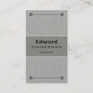 Bürstenmetall: Silver Textured Business Card Visitenkarte
