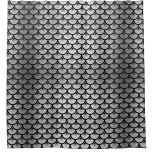 BÜRSTETEN SCHWARZER MARMOR SCALES3 U. SILBER DUSCHVORHANG