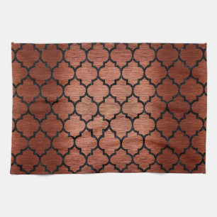 BÜRSTETEN SCHWARZER MARMOR TILE1 U. KUPFER METALL HANDTUCH