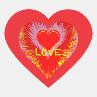 Bursting Heart Herz-Aufkleber