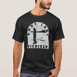 Burt Lake Eisfischen Michigan T-Shirt