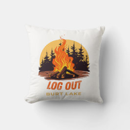 Burt Lake Michigan Lagerfeuer Kissen