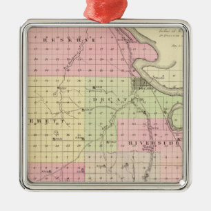 Burt Landkreis, Nebraska Silbernes Ornament