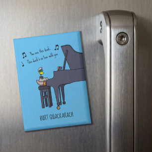 Burt Quackarach Enten Lustige Klavier Spieler Kuns Magnet