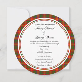 Burtish Mariage Round Invitation