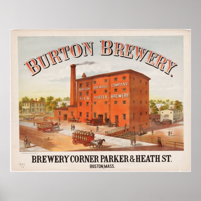 Burton Brewery Boston Massachusetts Werbung Poster (Vorne)