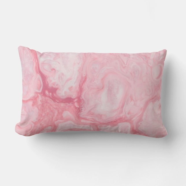 Burton Family Collection Rosa Marmor Lendenkissen (Vorderseite)