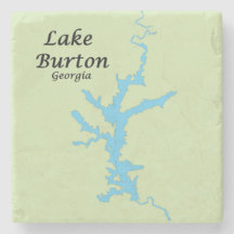 Burton-See, Kontur, Georgien, Marmor-Untersetzer
