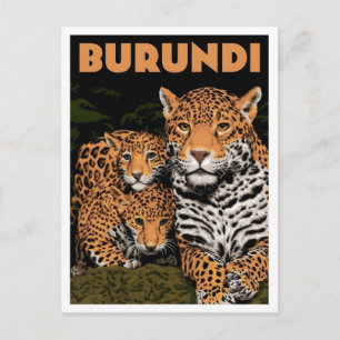 Burundi Afrika Vintage Reise  Postkarte